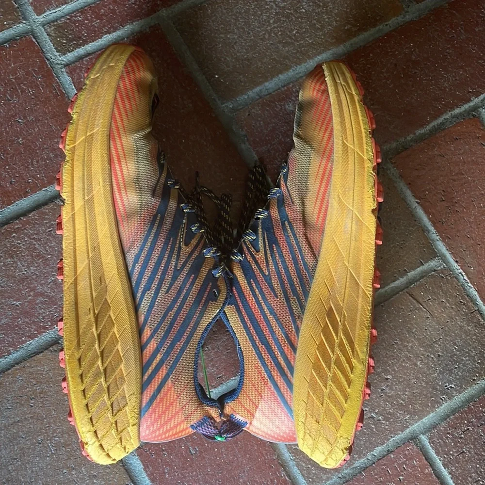 Hoka Speedgoat‎ Vibrant Orange and Black Shoes